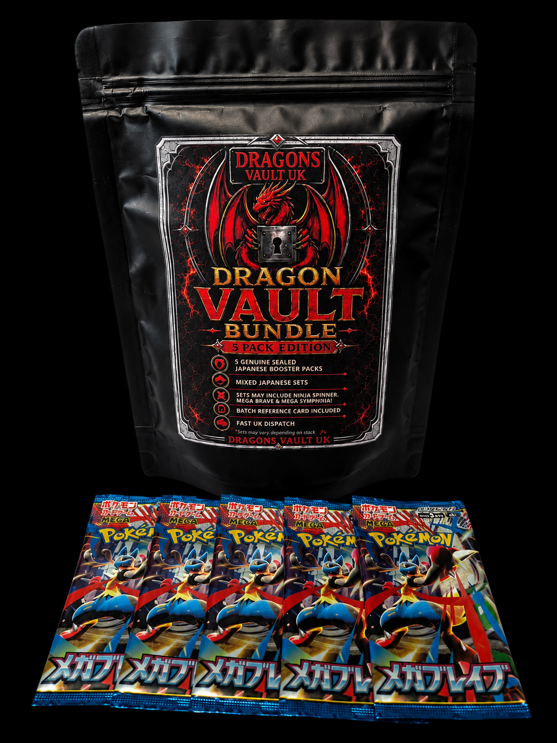 Mega Brave Japanese Pokémon Booster Bundle (5 Packs) | Factory Sealed | Dragon's Vault UK (Copy)