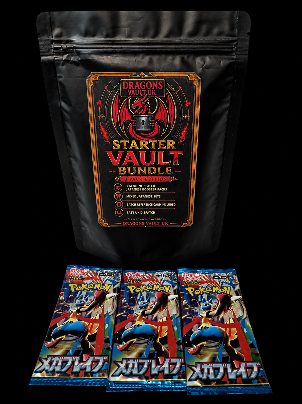 Mega Brave Japanese Pokémon Booster Bundle (3 Packs)