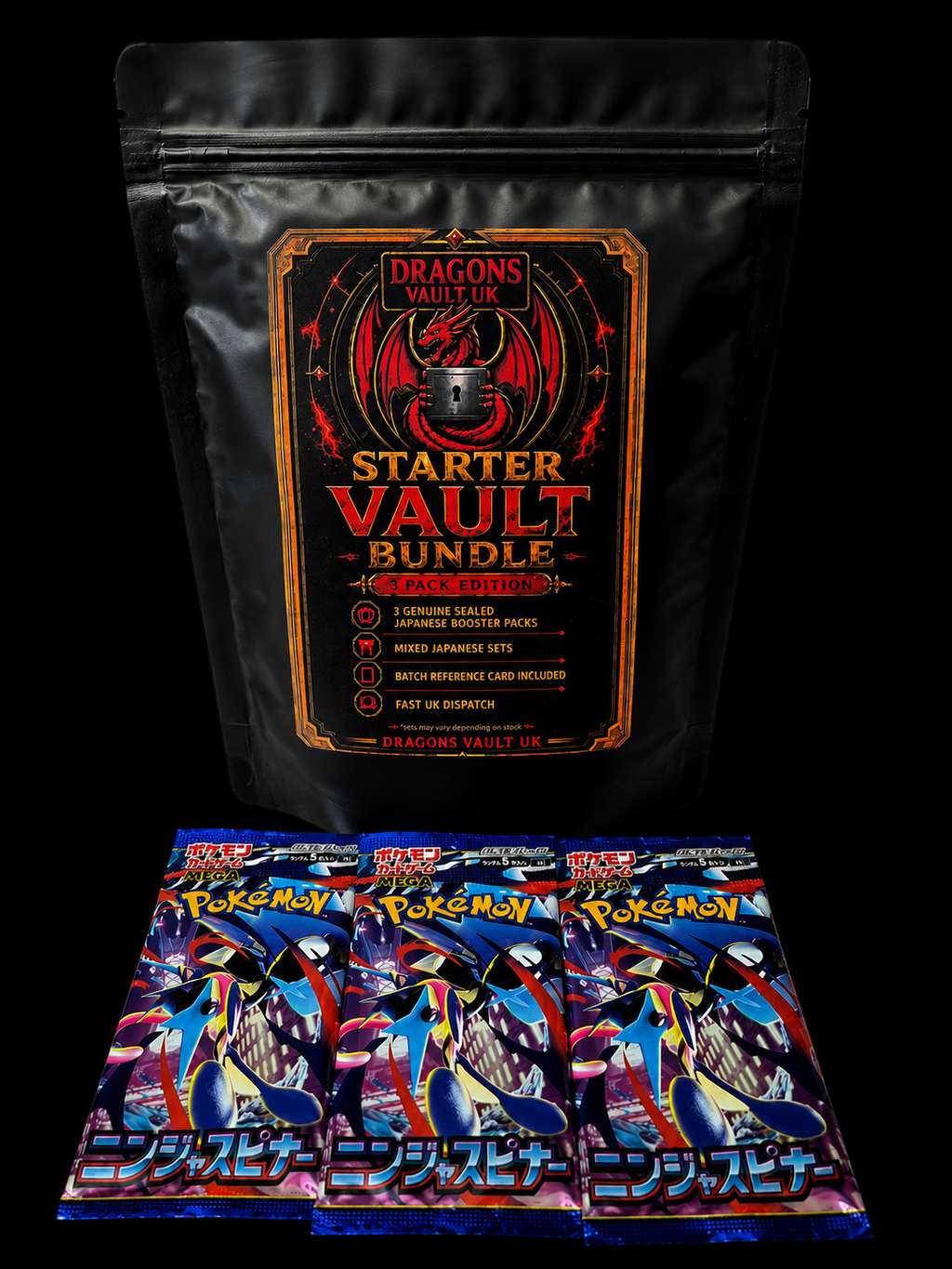 Ninja Spinner Japanese Pokémon Booster Bundle (3 Packs) | Factory Sealed | Dragon's Vault UK